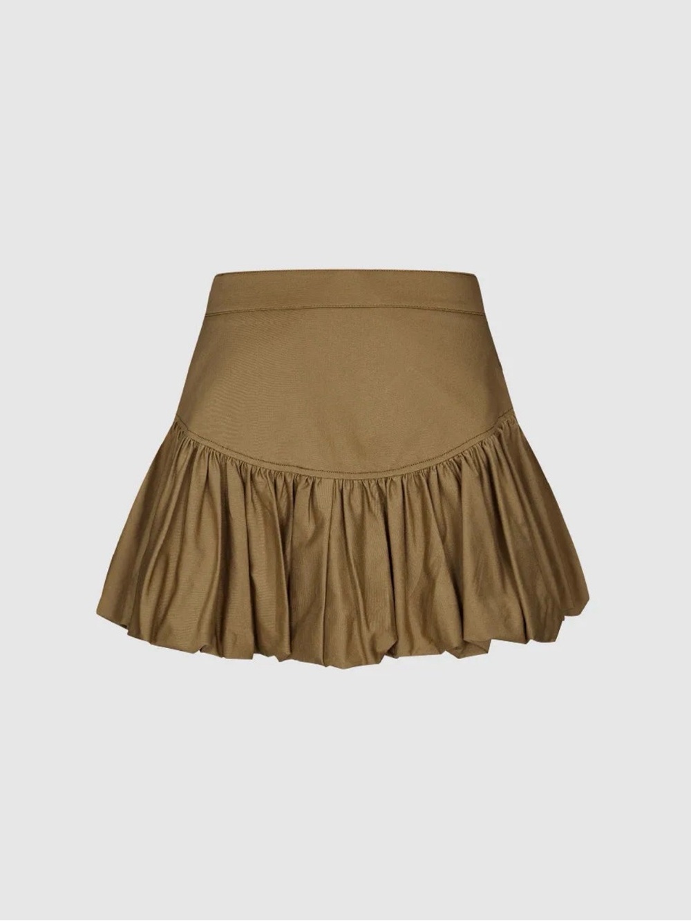 Urban Revivo Women’s Olive Brown Ruffle Mini Skirt